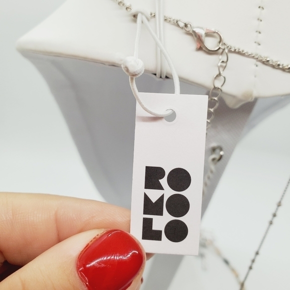 ROMOLO STITCH FIX LONG SILVER NECKLACE BEADS - Picture 10 of 10